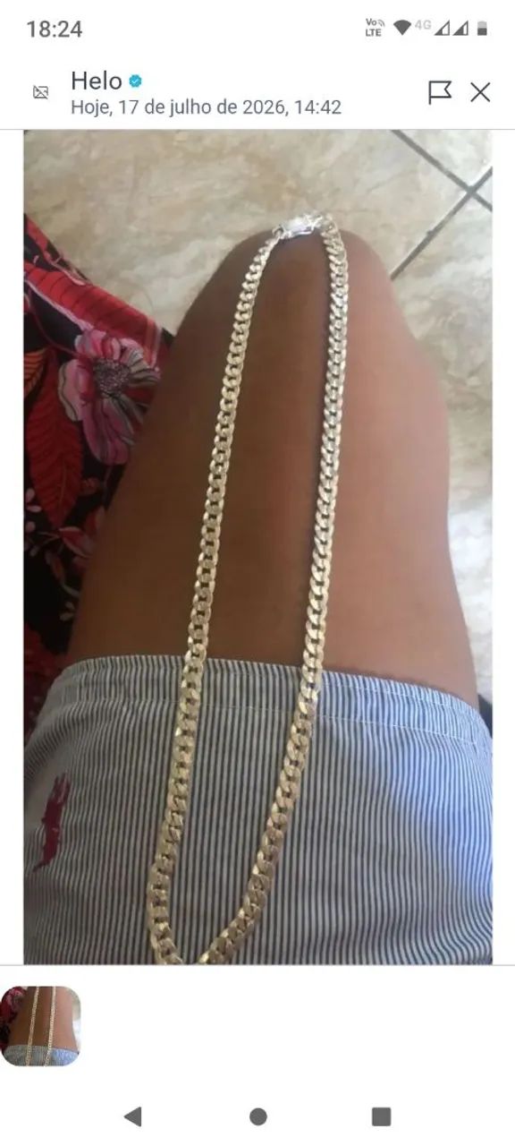 Corrente de prata vendo e troco 