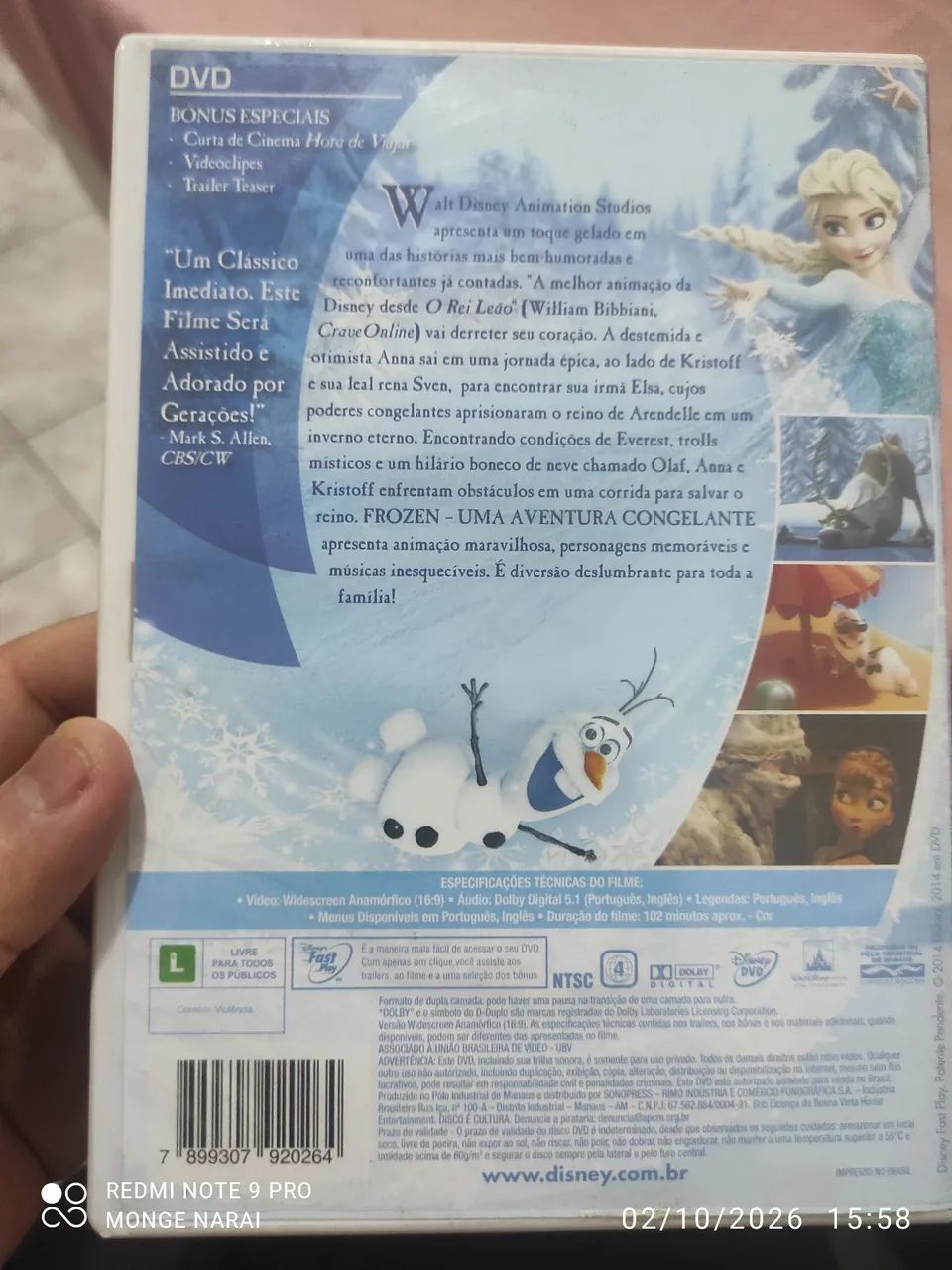 Dvd Disney FROZEN  - Foto 3