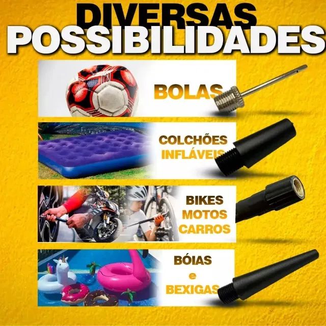 Bomba de Ar Compressor Digital Portátil BomVink BOM-8906 12V 120W Power Bank LED LCD pode  - Foto 4