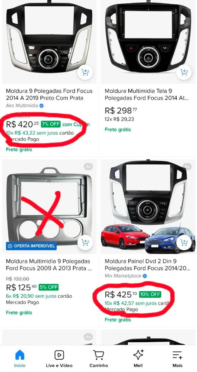 Moldura para multimídia 9 polegadas Ford Focus 2014 a 2019 - Foto 5