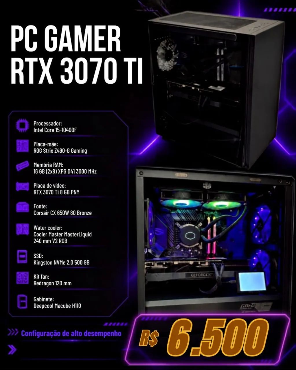 PC GAMER I5 10400F RTX 3070