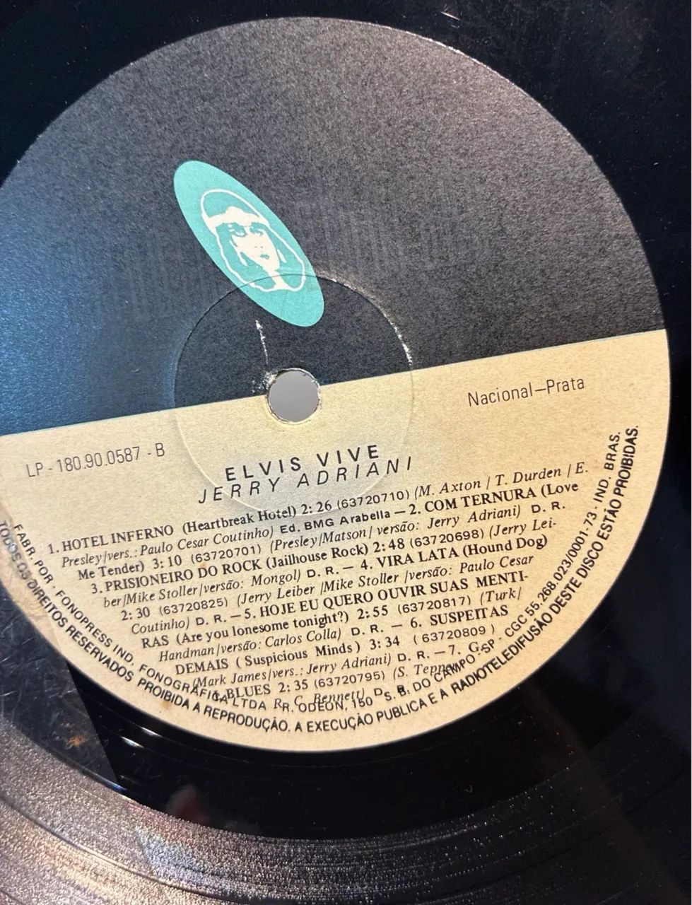Disco Vinil Jerry Adriano- Elvis Vive - Foto 4