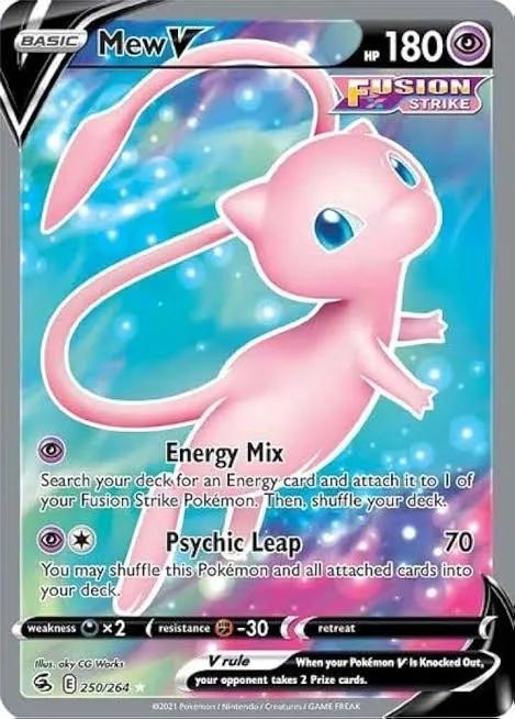 Carta pokémon Mew V full art - Foto 2