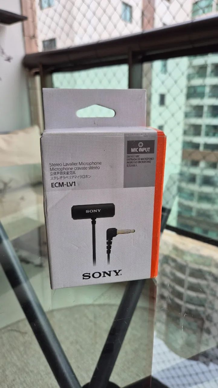 Microfone Lapela Sony ECM-LV1 + Adaptador P2