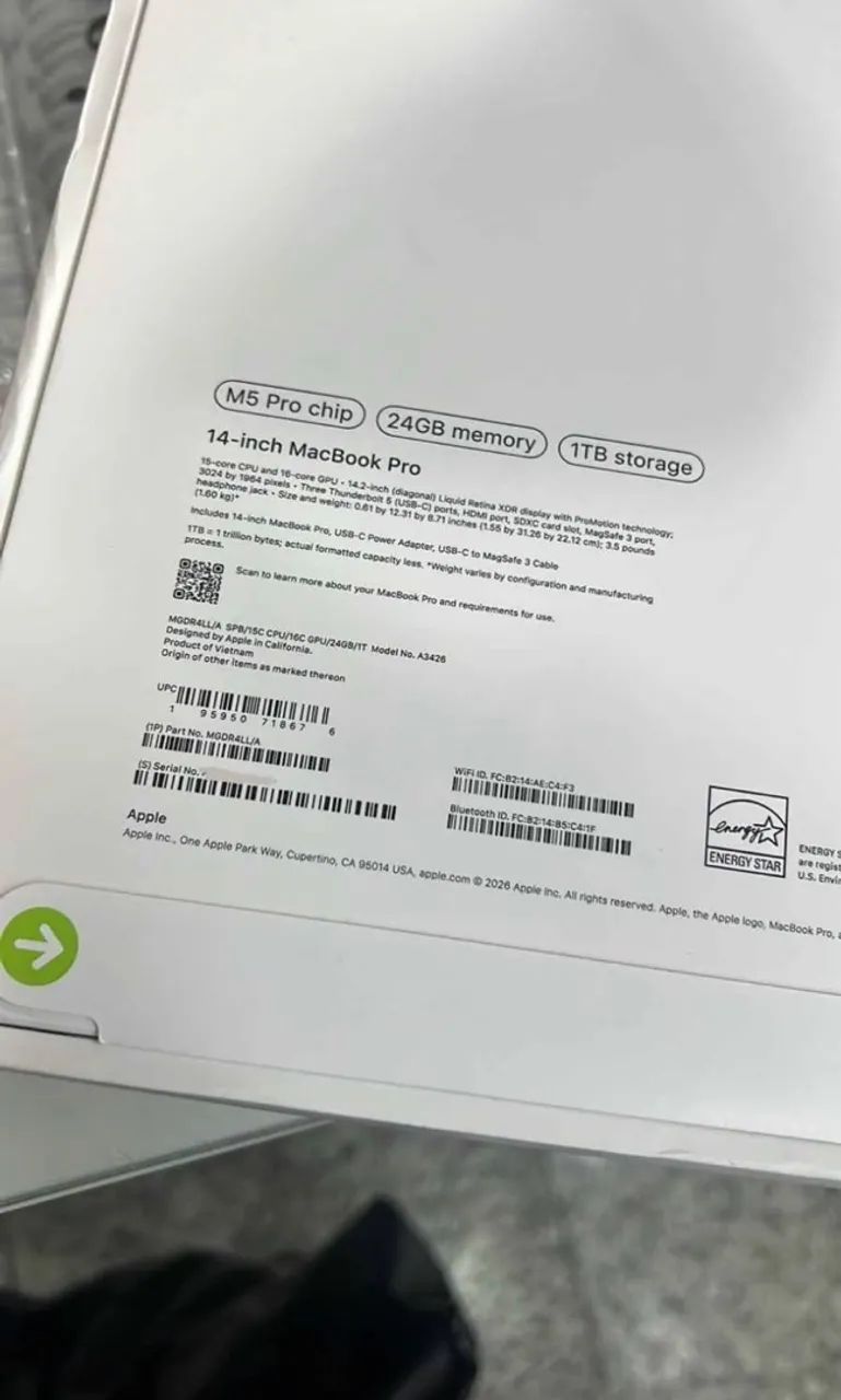 Macbook PRO M5 PRO 24 / 1tb 14" | Lacrado - Foto 3