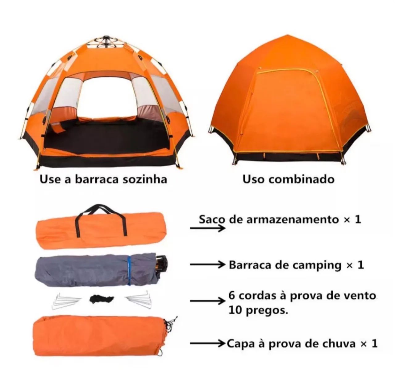 Barraca Acampamento Automática Grande Impermeável - Foto 5
