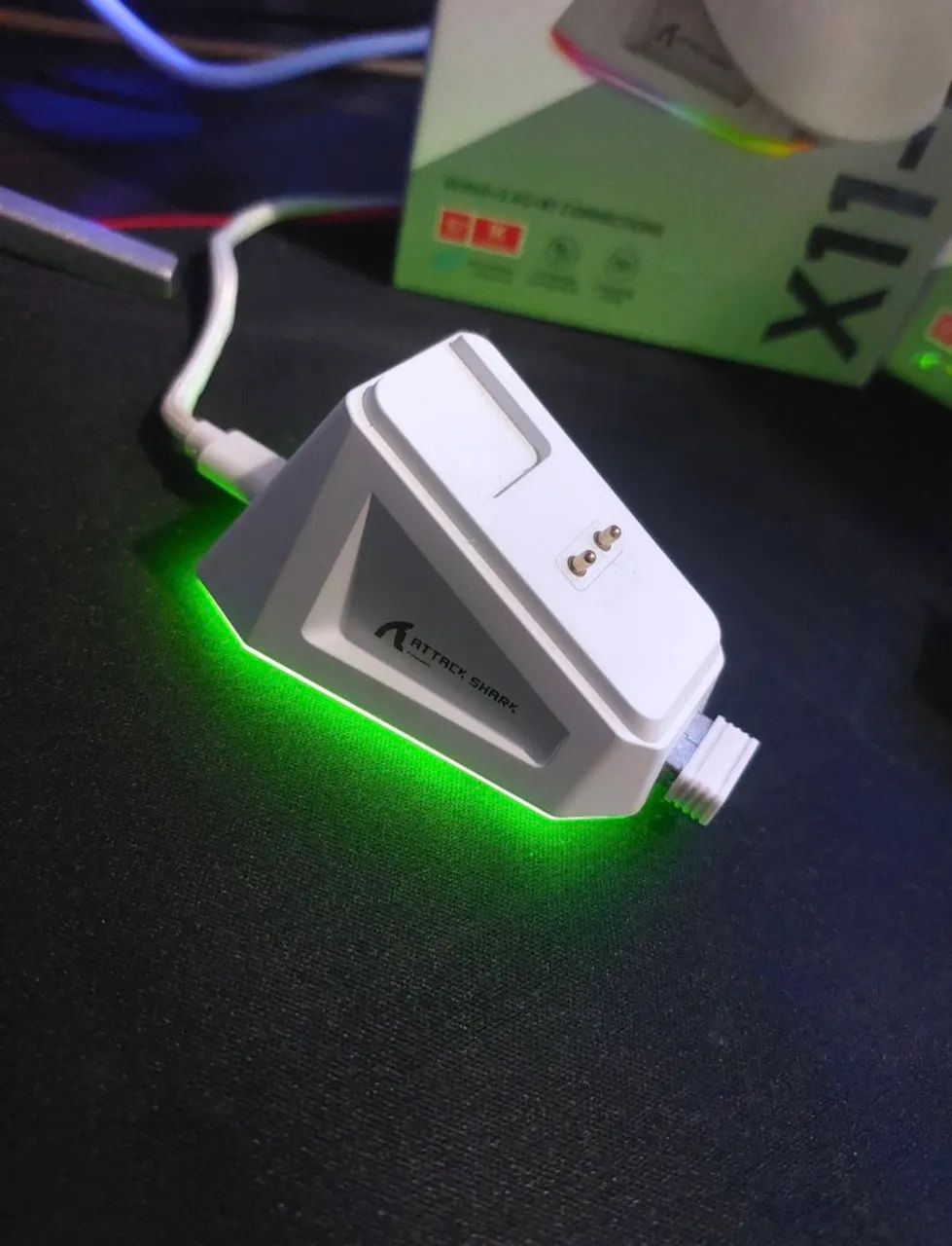 Mouse Attack Shark X11 com dock de carregamento - Foto 5