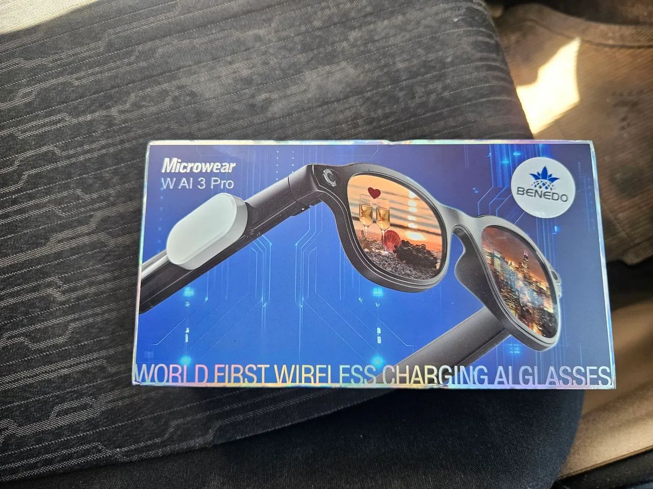 Óculos Smart Microwear W AI 3 Pro com Câmera e IA - Novo - Foto 2