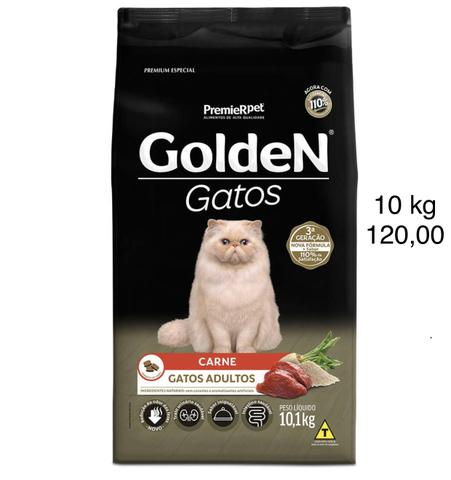Ração Golden Gatos ADULTOS CARNE 10 kg