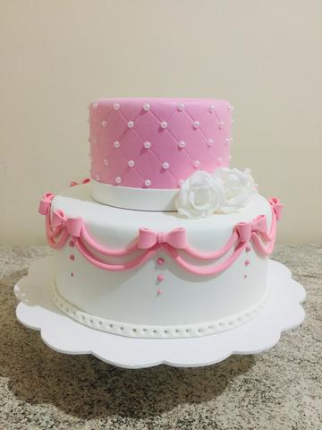 Bolo cenográfico rosa - Foto 2