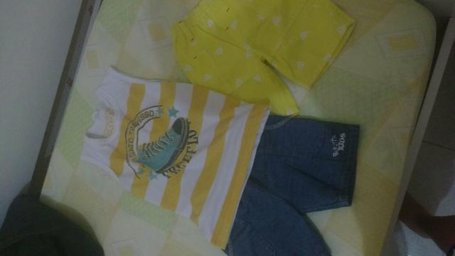 Lote menino otimo estado!! veste d 3 a 5 anos bermuda nova nunca usada - Foto 2