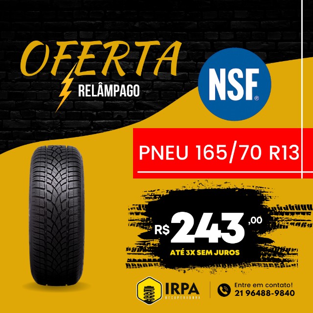 Pneu 165 70 R13 NSF Carros vans e utilit rios Oswaldo Cruz