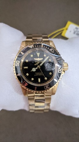 Relógio Invicta Pro driver 26975 banhado a ouro original 