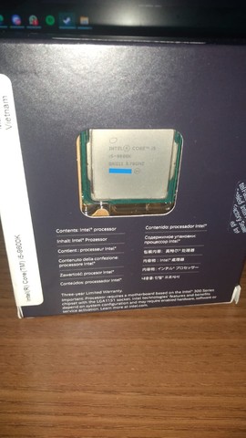 Processador Intel 9600K zero 100%