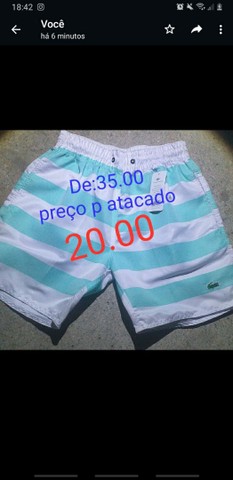 Shorts 20.00 Jaquetas 55.00