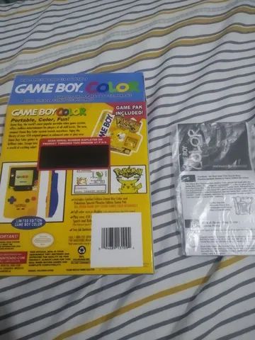 caixa com berço repro para pokemon yellow de gameboy classic gb