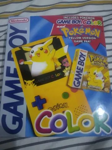 caixa com berço repro para pokemon yellow de gameboy classic gb