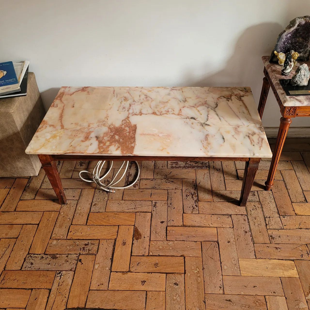 Mesa de centro tampo de Mármore Rosa - Foto 3