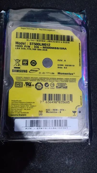HD 500GB para notebook
