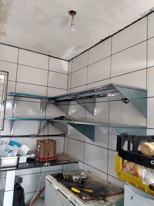 Prateleiras de aço inox, para parede - Foto 4