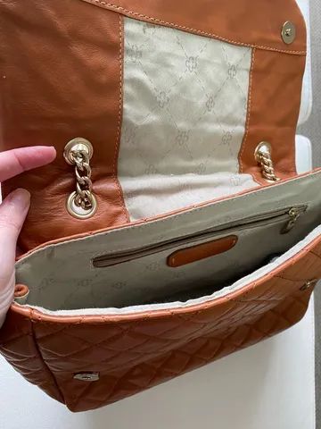 Bolsa Capodarte Couro Matelassê Caramelo - Foto 3