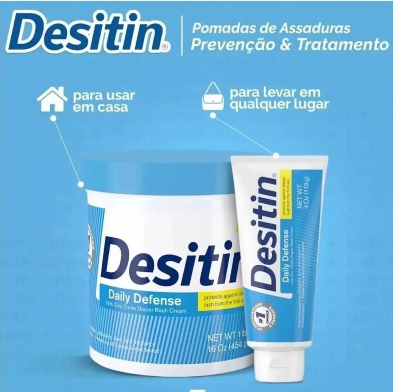 Pomada Desitin Azul Preventiva para Assaduras 