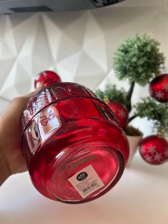 Decoração de Casa - Decanters de Vidro Vermelho - Foto 5