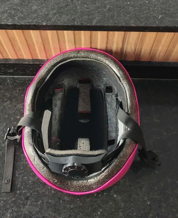 Capacete + kit de proteção OXELO infantil (NOVO) - Foto 3