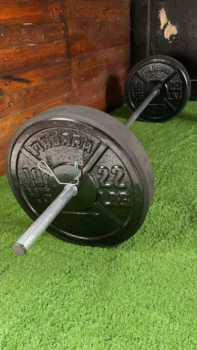 Kit Barra 1,50m + 20kg de Anilhas de Concreto