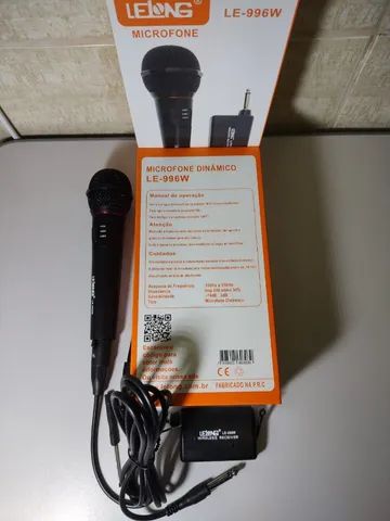 Vendo microfone amador sem fio e com fio P10 - Foto 3