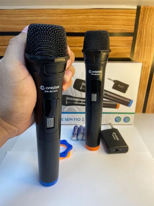 Microfone sem fio 2 unidades Onistel - Faço Entrega - Foto 2