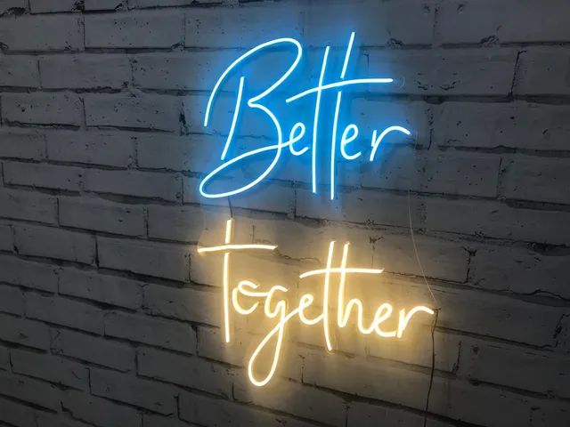  Letreiro Neon Led Decorativo para casamentos - Better Together (melhor juntos) - Foto 2
