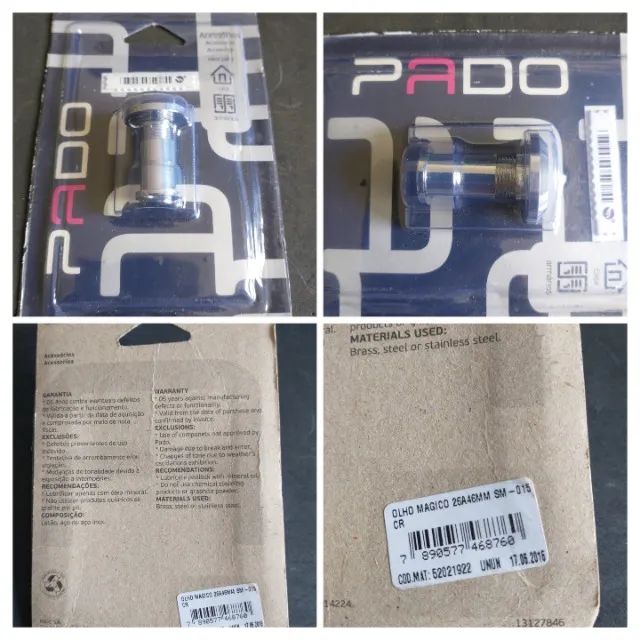 Olho Mágico para Porta de 26a 46mm Cromado SM-015 CR - Pado