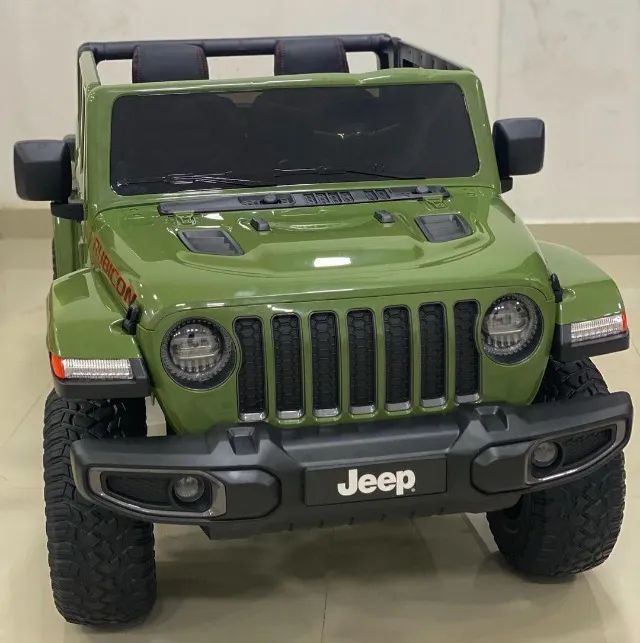 Carrinho Elétrico Infantil Jeep Rubicon Verde Original Jeep