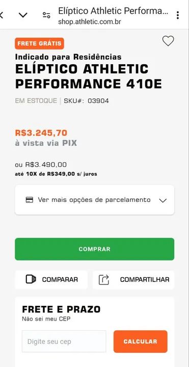 Elíptico Athletic 410E Seminovo - Foto 6