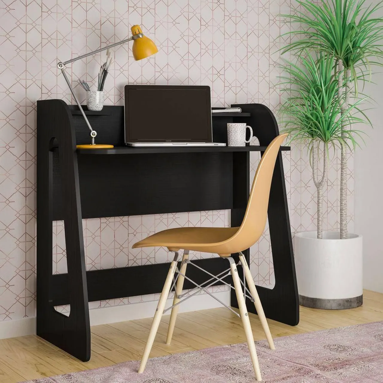 Escrivaninha Cyber 2 Prateleiras Preto - Artely - Preto