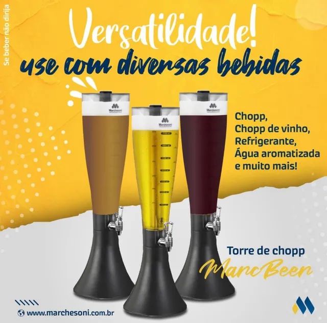 Torre De Chopp Marchesoni Mb.2.350 3,5 Litros Marcbeer 110V/220V ...