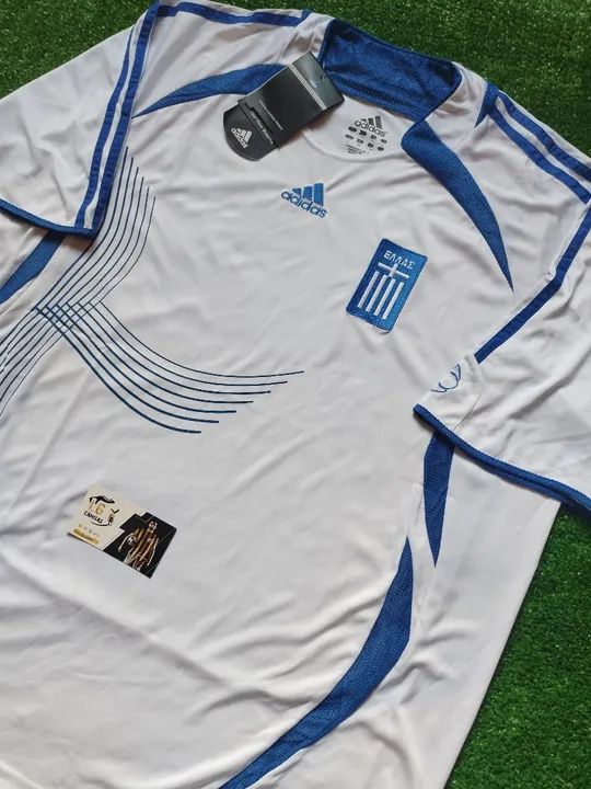 Camisa Futebol Seleção Grécia Retrô 2006/07 - Home Personalizada - Foto 2