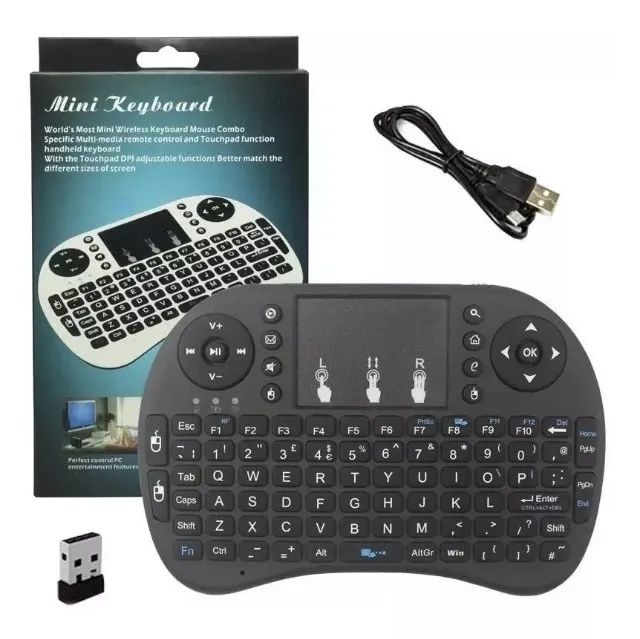Mini Teclado Touchpad Sem Fio Usb Smart Tv Box Ps3 Xbox wpp:43. *
