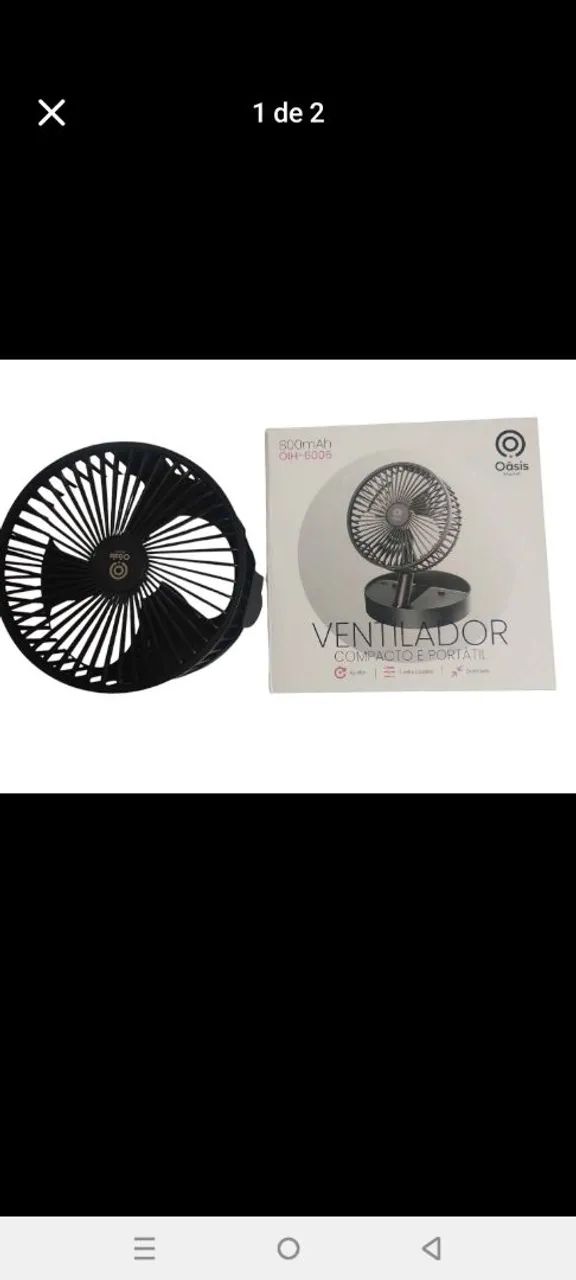 Ventilador de mesa dobrável 