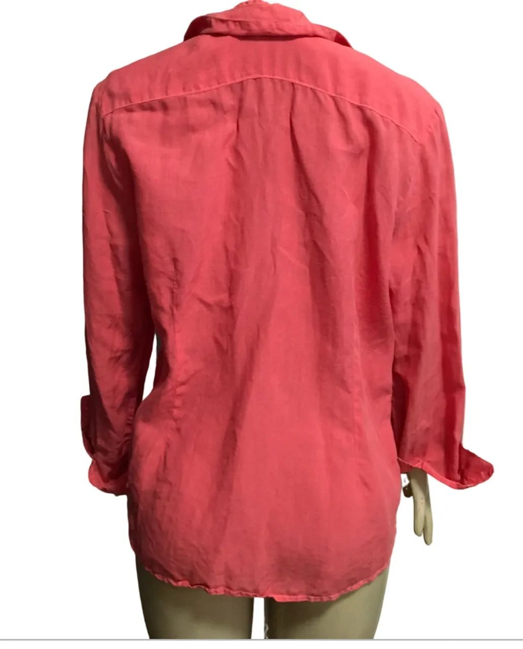 Camisa de linho rosa  - Foto 3