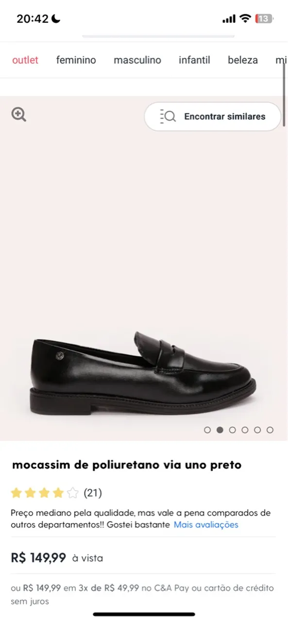 Mocassim preto
