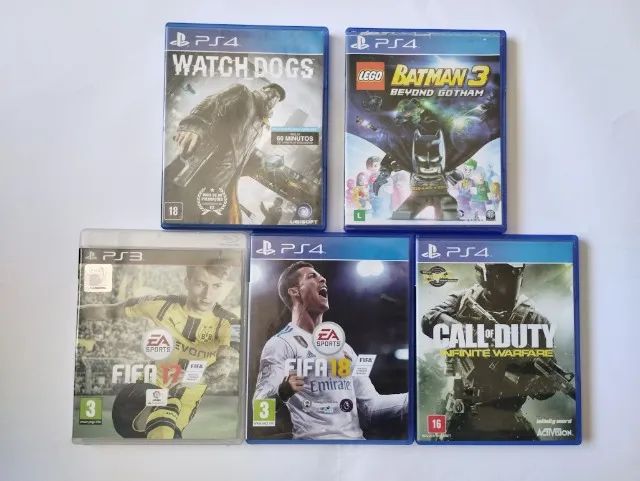 Kit 5 capas vazia: Originais ps3 e ps4