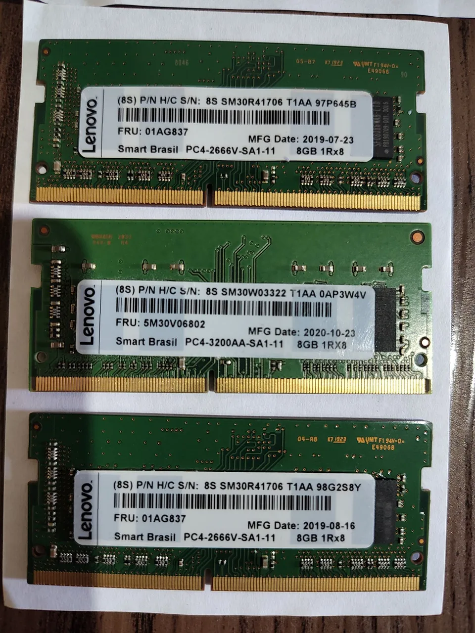 Vendo Memória RAM Lenovo 8GB