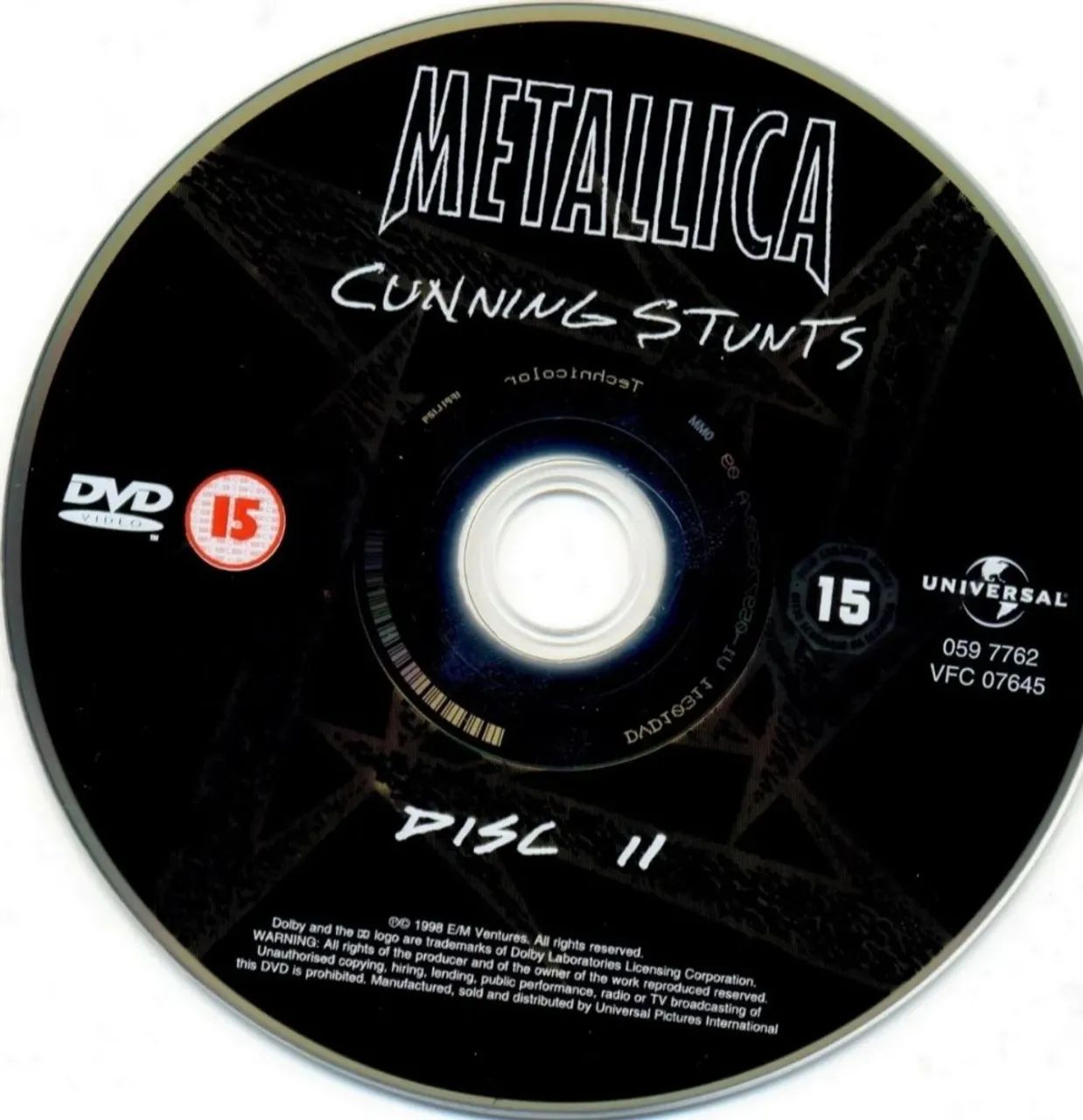 DVD Metallica - Cunning Stunts 1997 - Foto 3