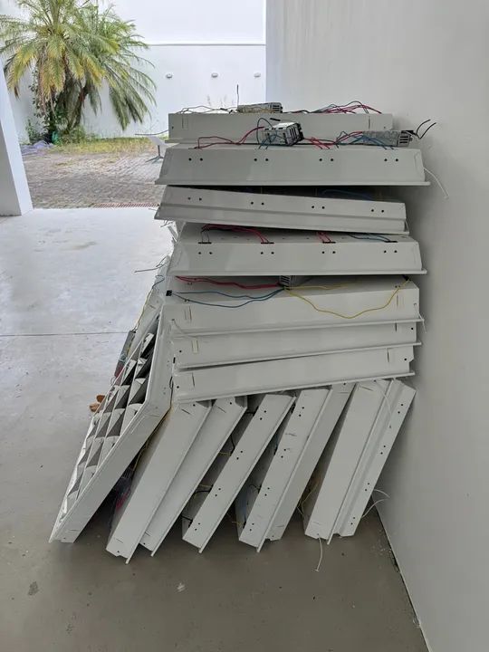 Luminária Calha 60x60 Embutir Sem lâmpada tubular  - Foto 5