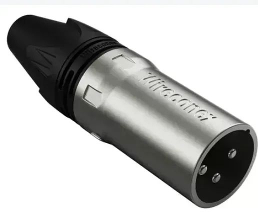 Plug Xlr 3p Macho Wireconex Wc 1013 Ml Bk