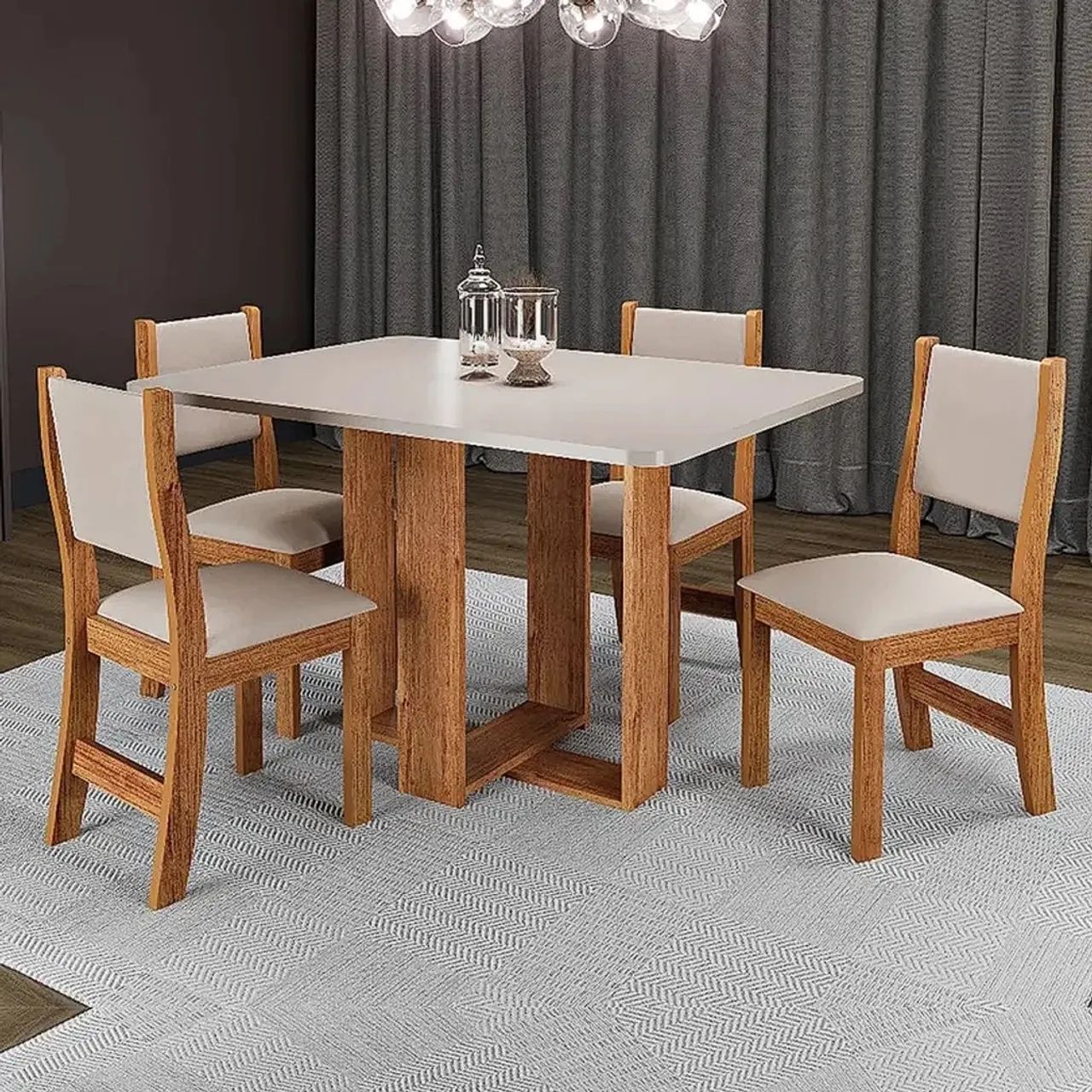 Mesa de jantar com 4 cadeiras Lidi /FRETE GRATIS - ENTREGA HOJEEE !! 