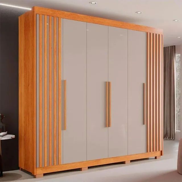 Guarda Roupa 100% MDF Granada Ripado 6 Portas 6 Gavetas (FAZEMOS ENTREGAS DF E ENTORNO)