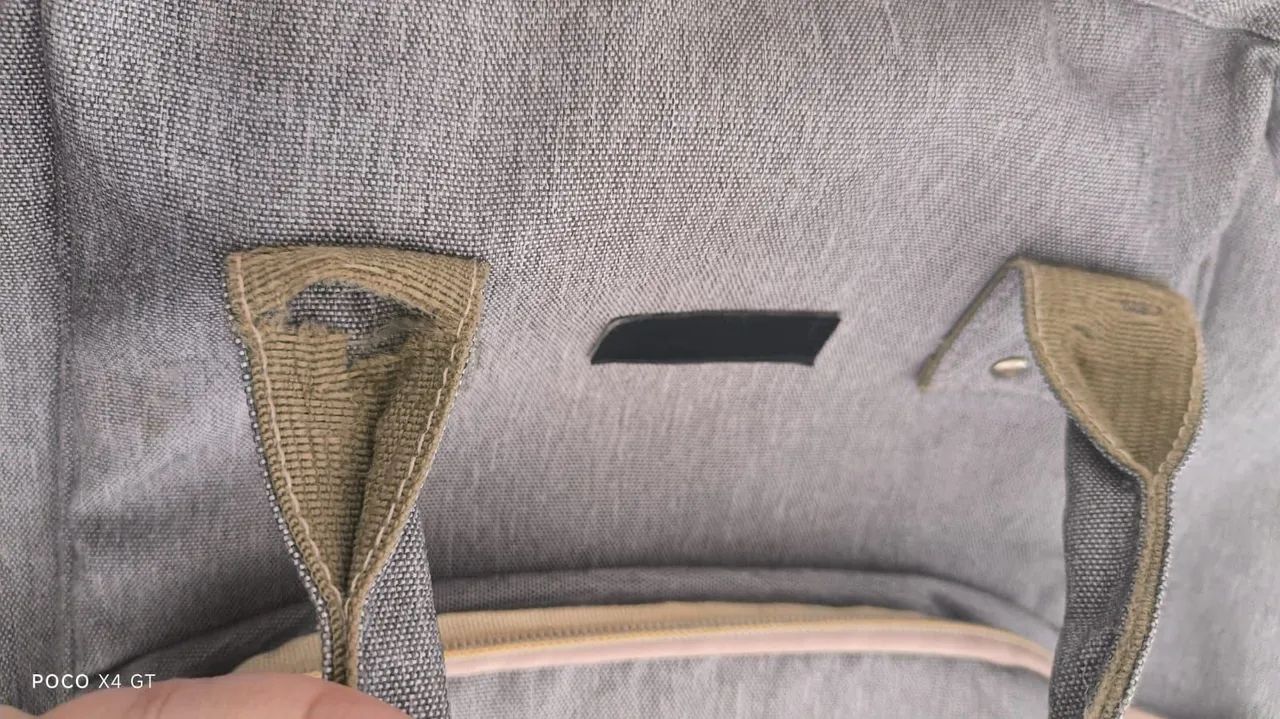 bolsa de maternidade cinza - Foto 4
